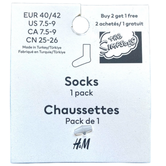 3/$20 The Simpsons Logo Funny Novelty Crew Socks - Brand New - Picture 3 of 4